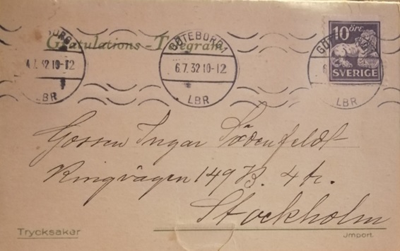 Reverso tarjeta postal