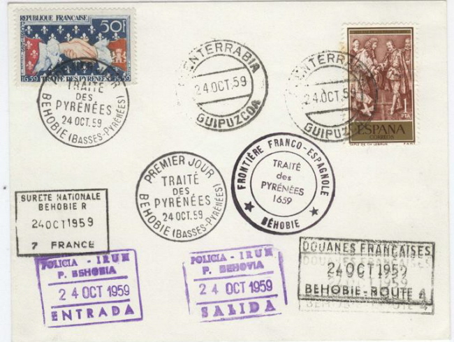 La Paz de los Pirineos un recuerdo filatélico y administrativo